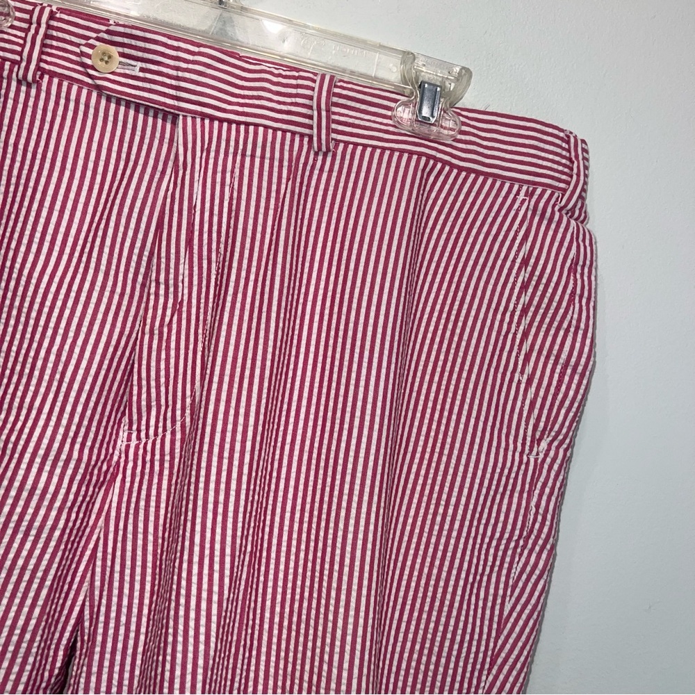 Polo Golf Ralph Lauren Shorts Mens 36 Red White Seersucker Stripe - Picture 3 of 10